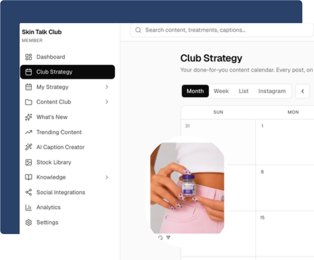 Club Strategy + Content Calendar